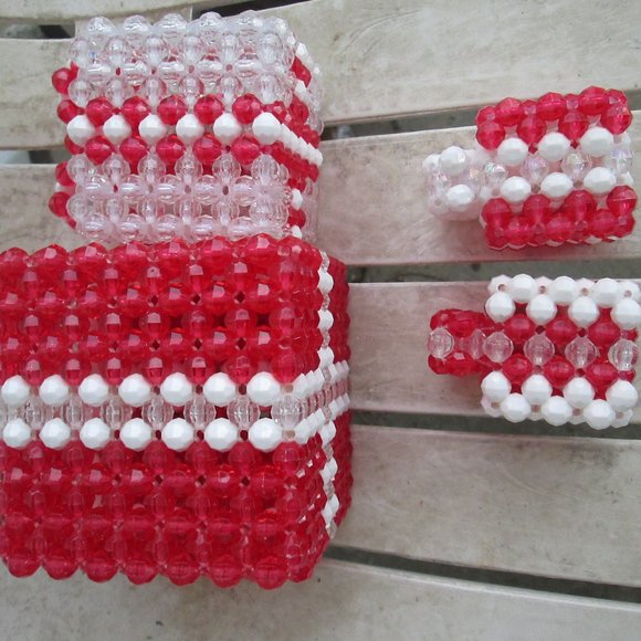 Handcrafted Beaded Christmas Presents Decoration Set of 4 - Picture 5 of 5